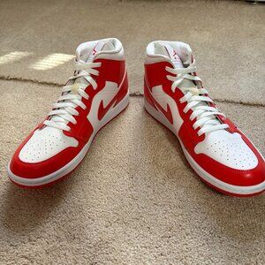 Air Jordan 1 'Syracuse' (Unisex) - Men's 10.5/Women's 12 - White/Habanero Red